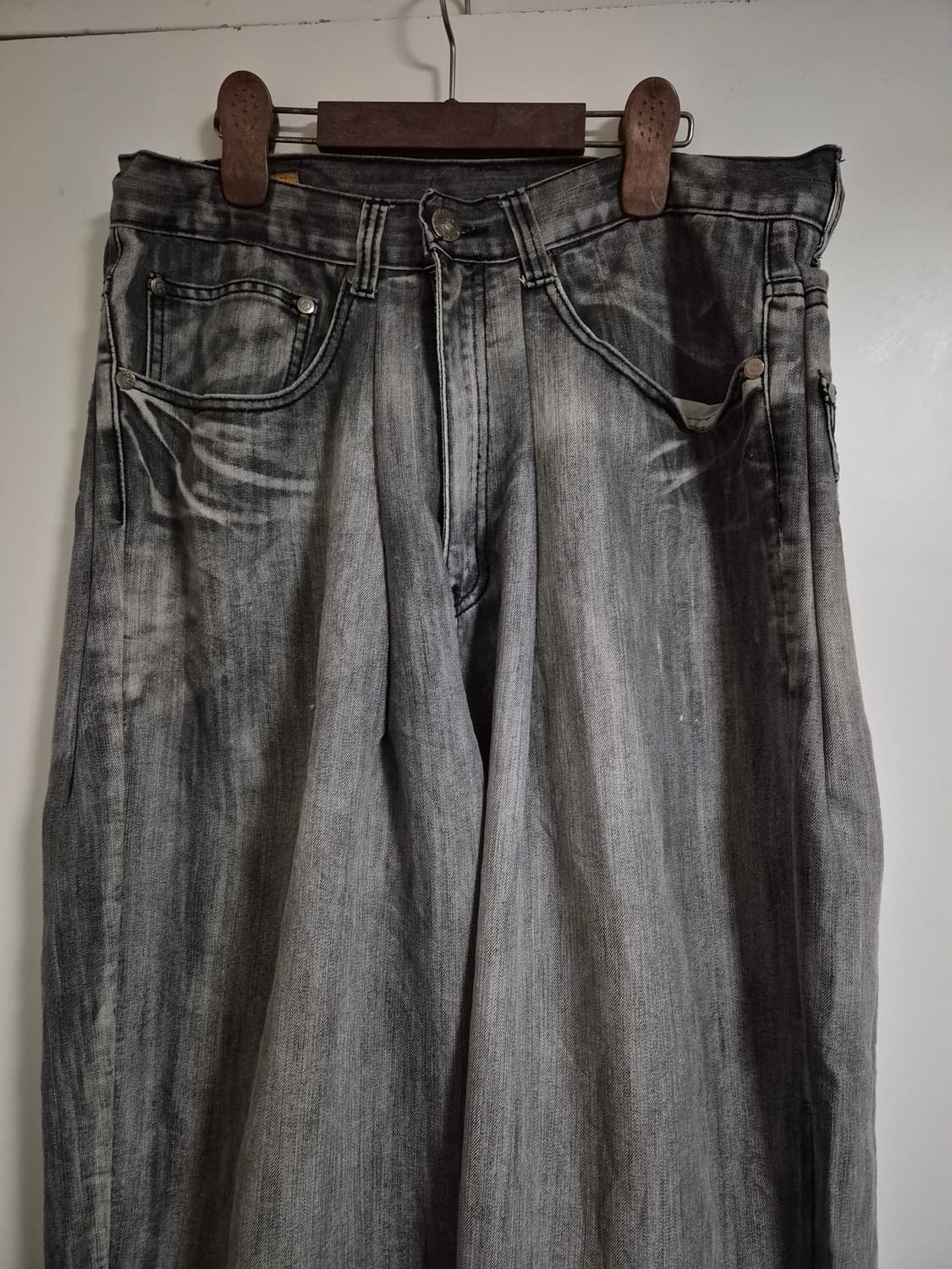 1738dynasy 그레이 워싱 힙합팬츠 허벅지 43 상품이미지2