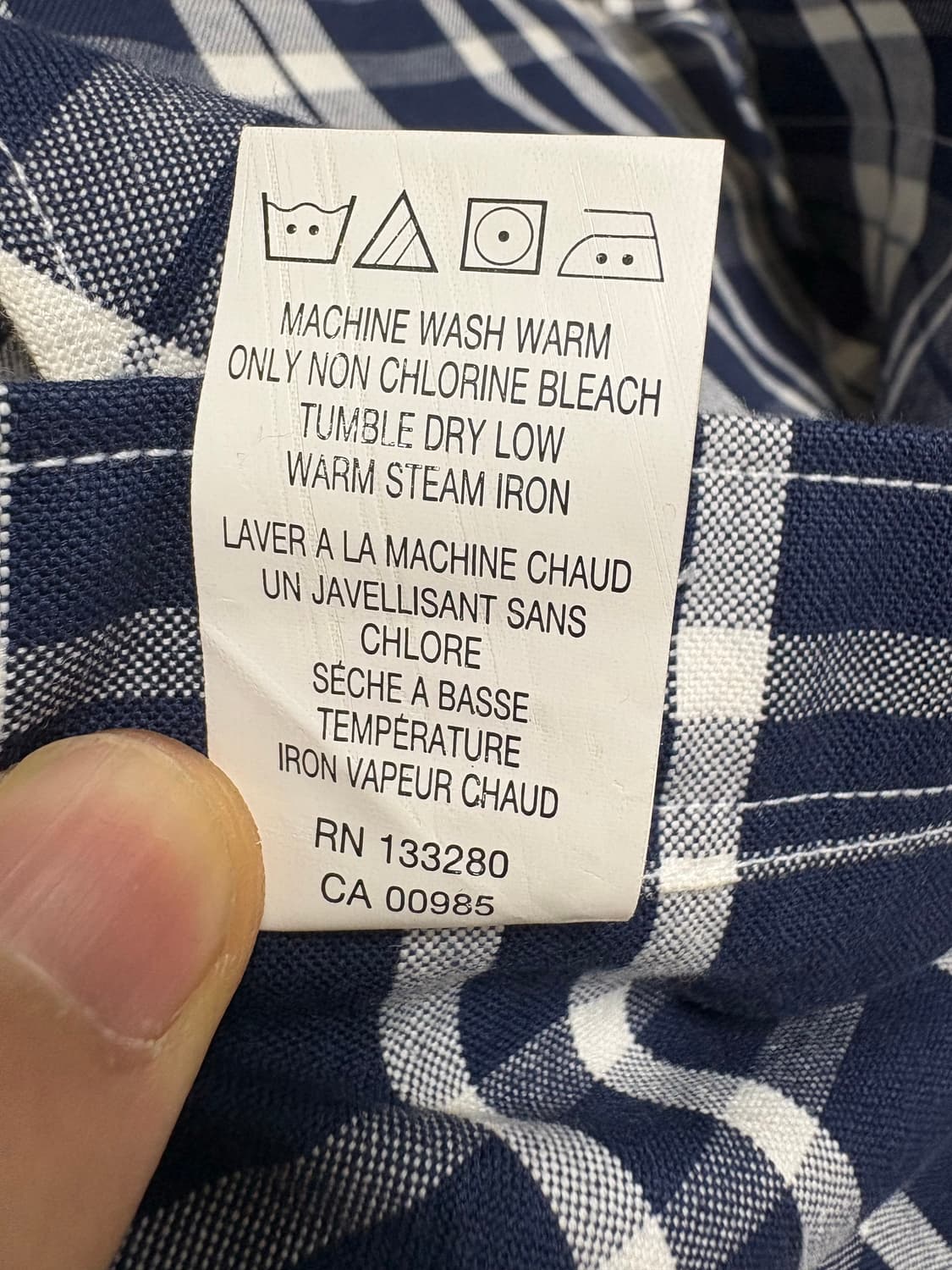 톰브라운 네이비 체크 셔츠 상품이미지6