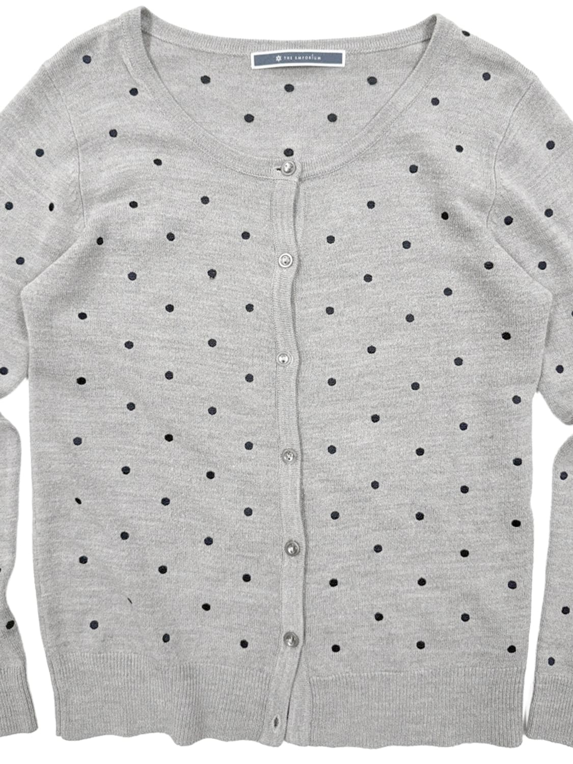 빈티지 그레이 도트 가디건 상품이미지3