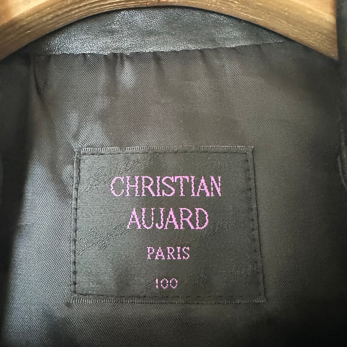 100 크리스찬 아자르 양가죽 자켓 블랙 상품이미지3