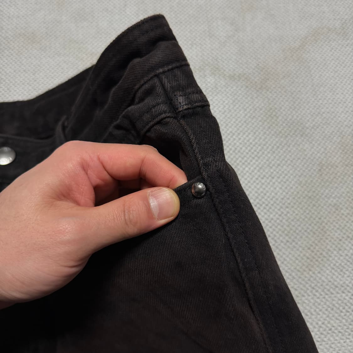 우영미 WYM 다크 브라운 데님 팬츠 상품이미지4