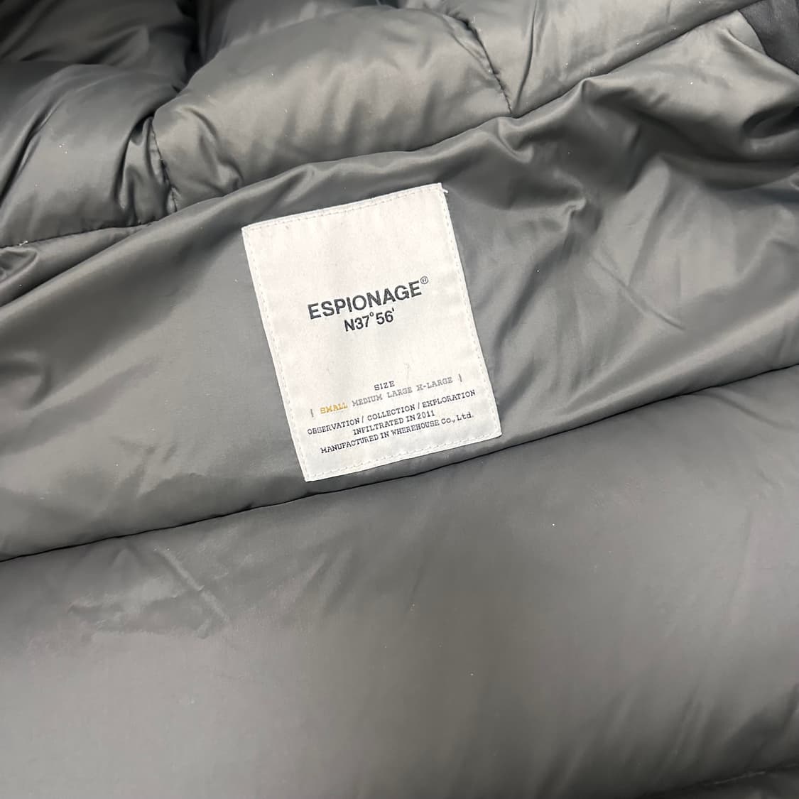 에스피오나지 덕다운 후드 패딩 점퍼 블랙 S 상품이미지7