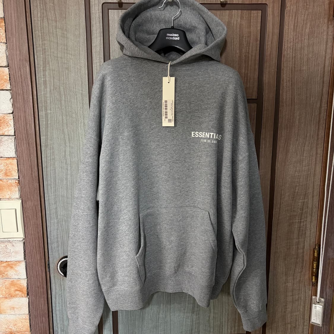 새상품(XS)피어오브갓 피오갓 에센셜 후드티 그레이 상품이미지2