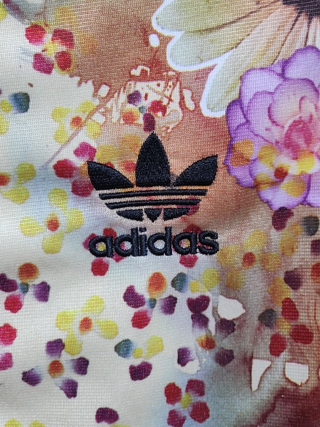 (S) 아디다스 져지 플라워 패턴 빅로고 츄리닝 트랙자켓  상품이미지4