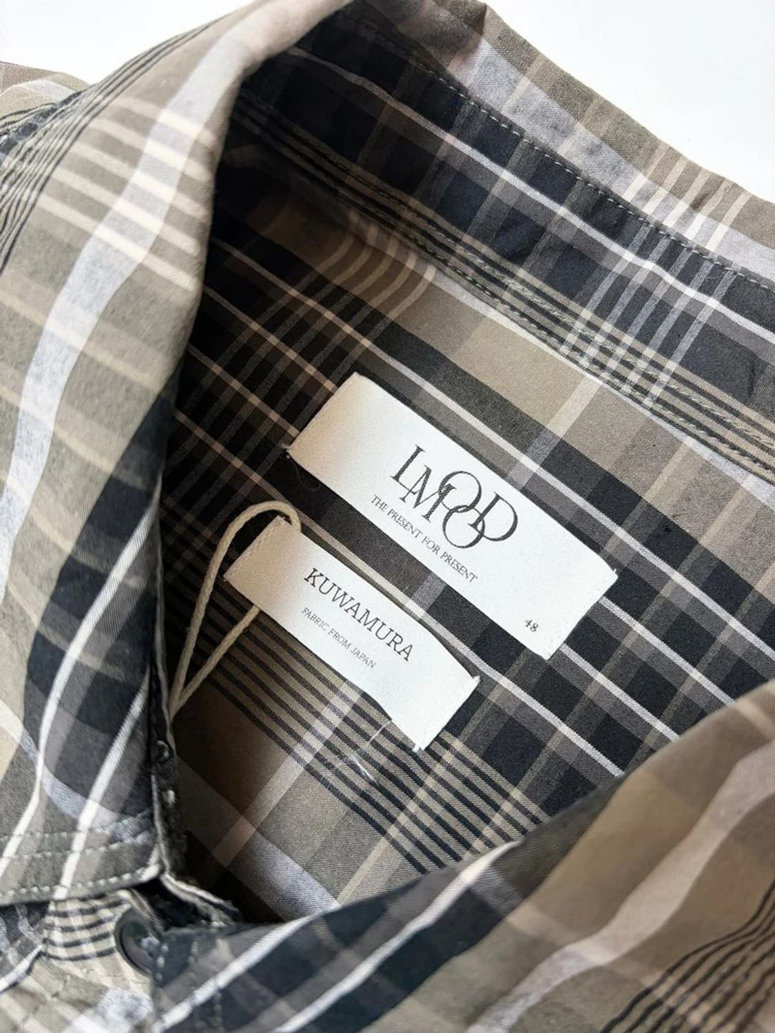 엘무드 쿠와무라 코튼 체크 셔츠 PN9441 상품이미지5