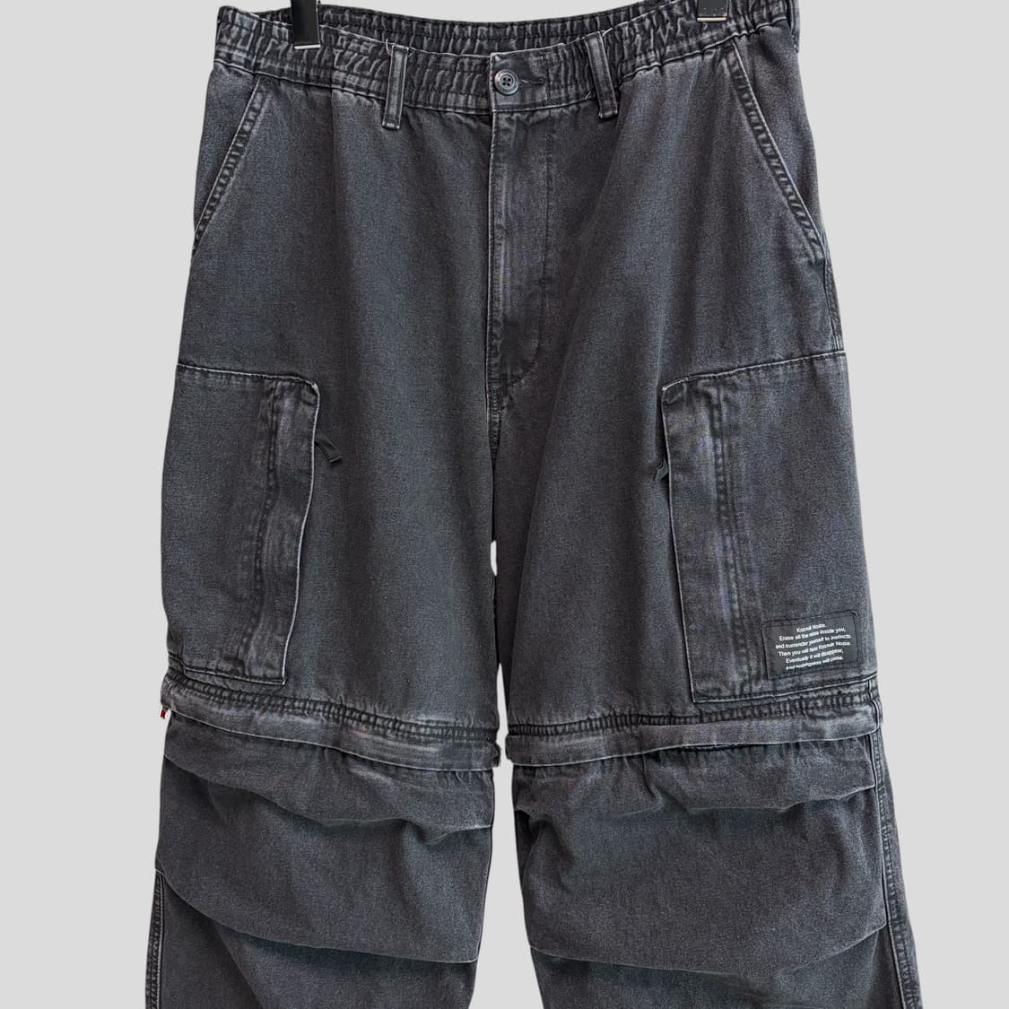 (L)GU 지유 언더커버 데님 컨버터블 와이드 카고 팬츠 상품이미지2