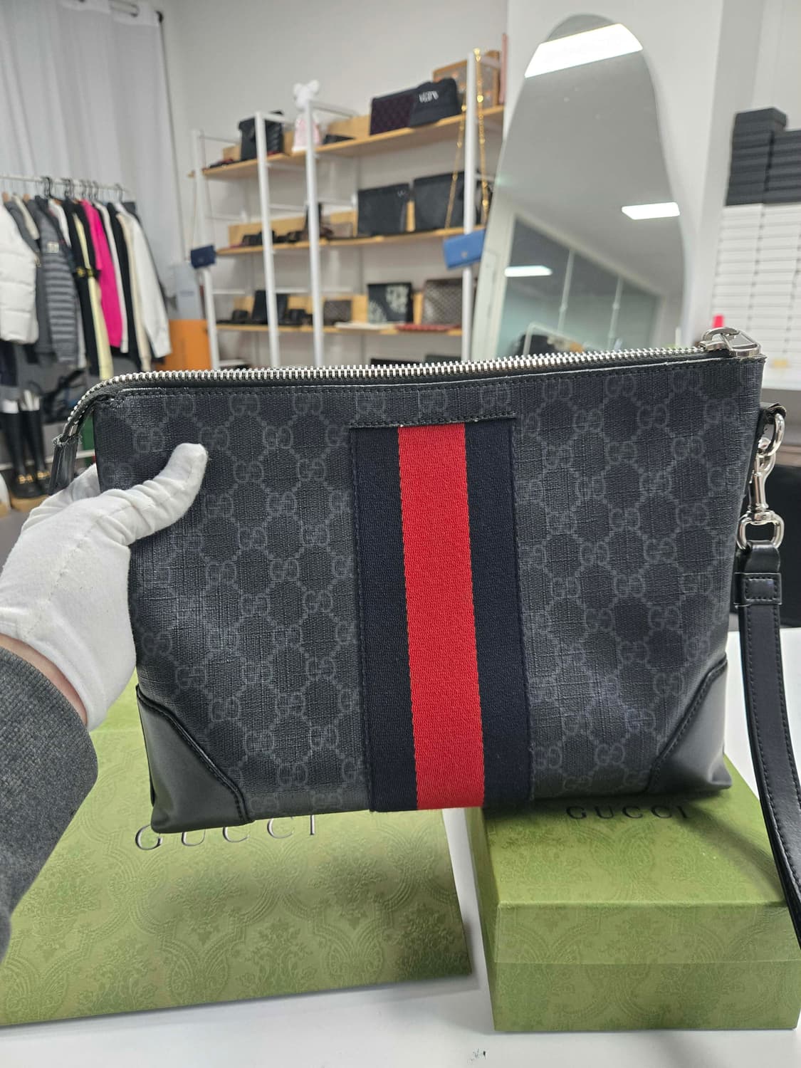 [A급컨디션] 구찌 웹삼선 보야주 클러치백 상품이미지2