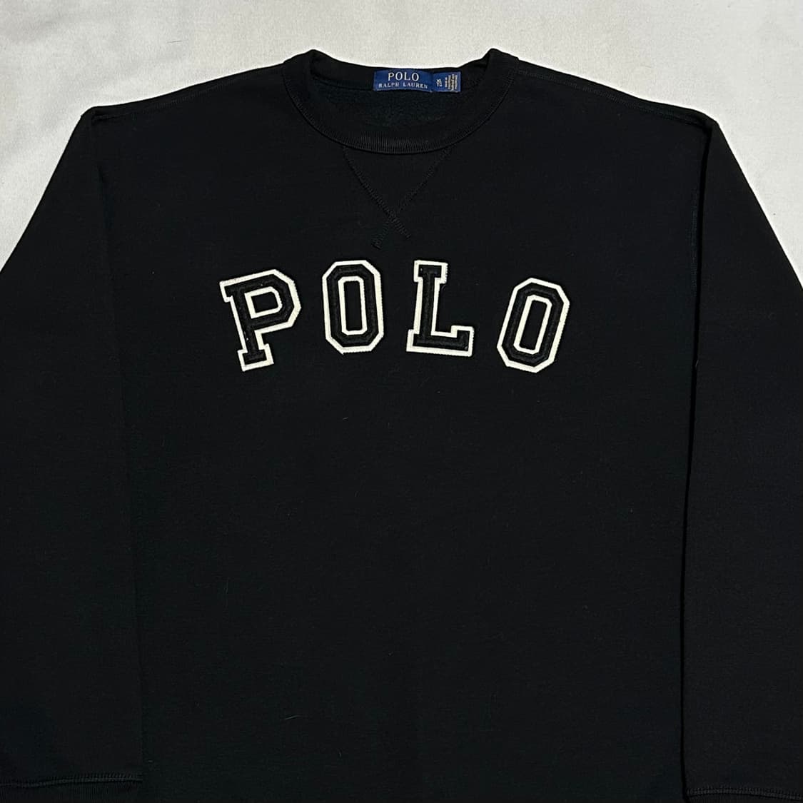 XL 폴로랄프로렌 빅로고 블랙 기모 맨투맨 상품이미지1