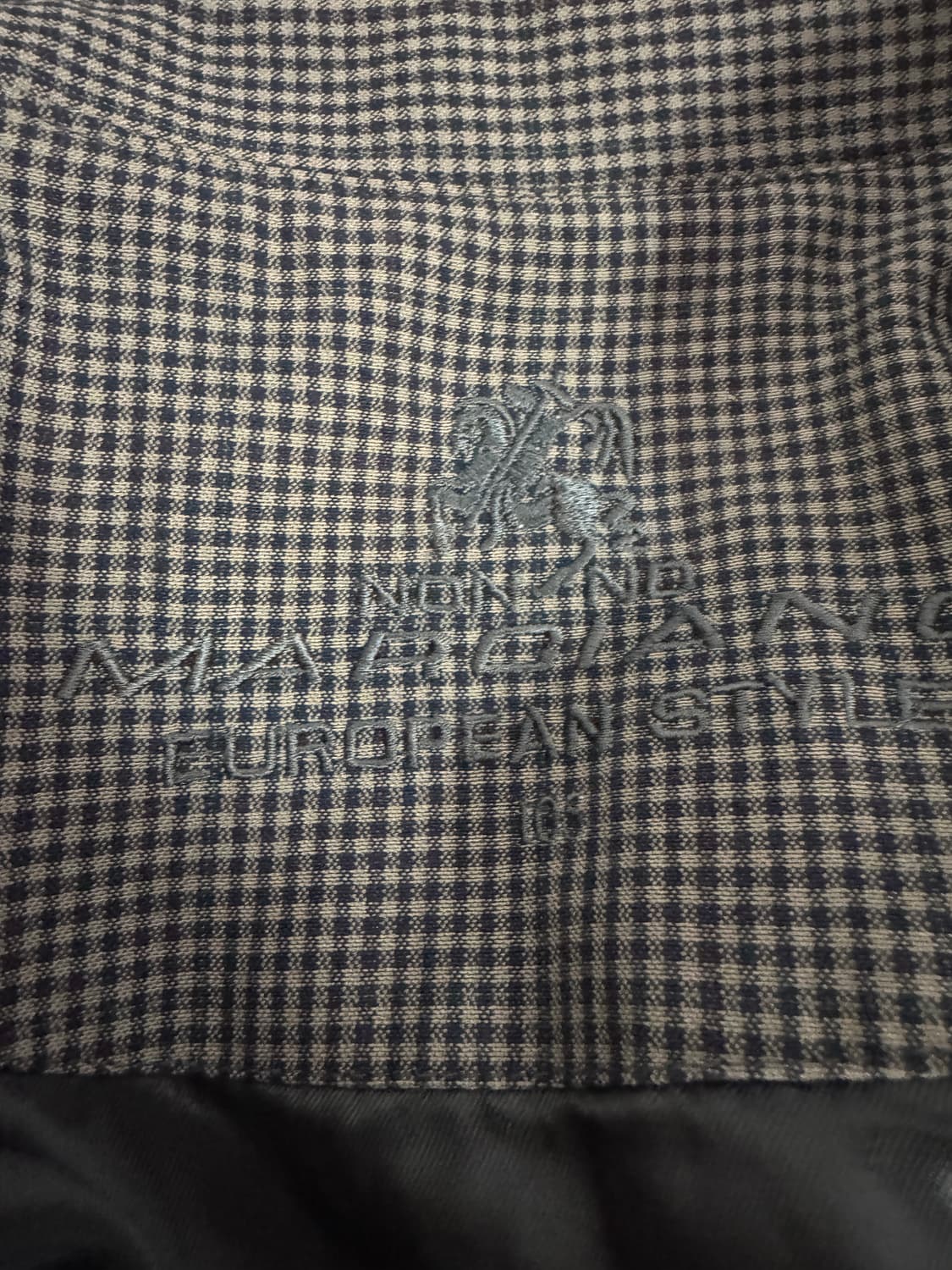 마르시아노 깅엄 체크 패턴 빈티지 블루종 자켓 XL 상품이미지6