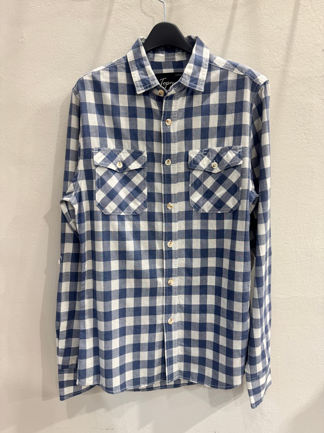 vintage topman 체크 롤업셔츠 상품이미지1