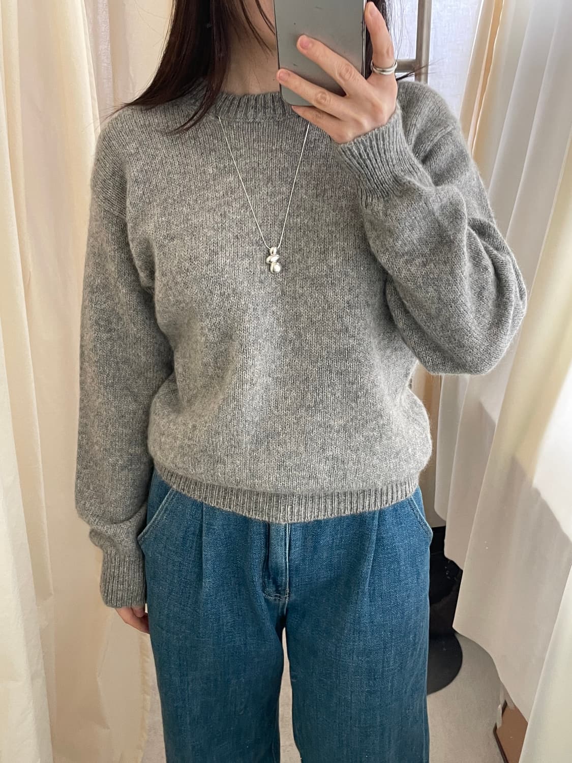 vintage gray crew neck knit 상품이미지8
