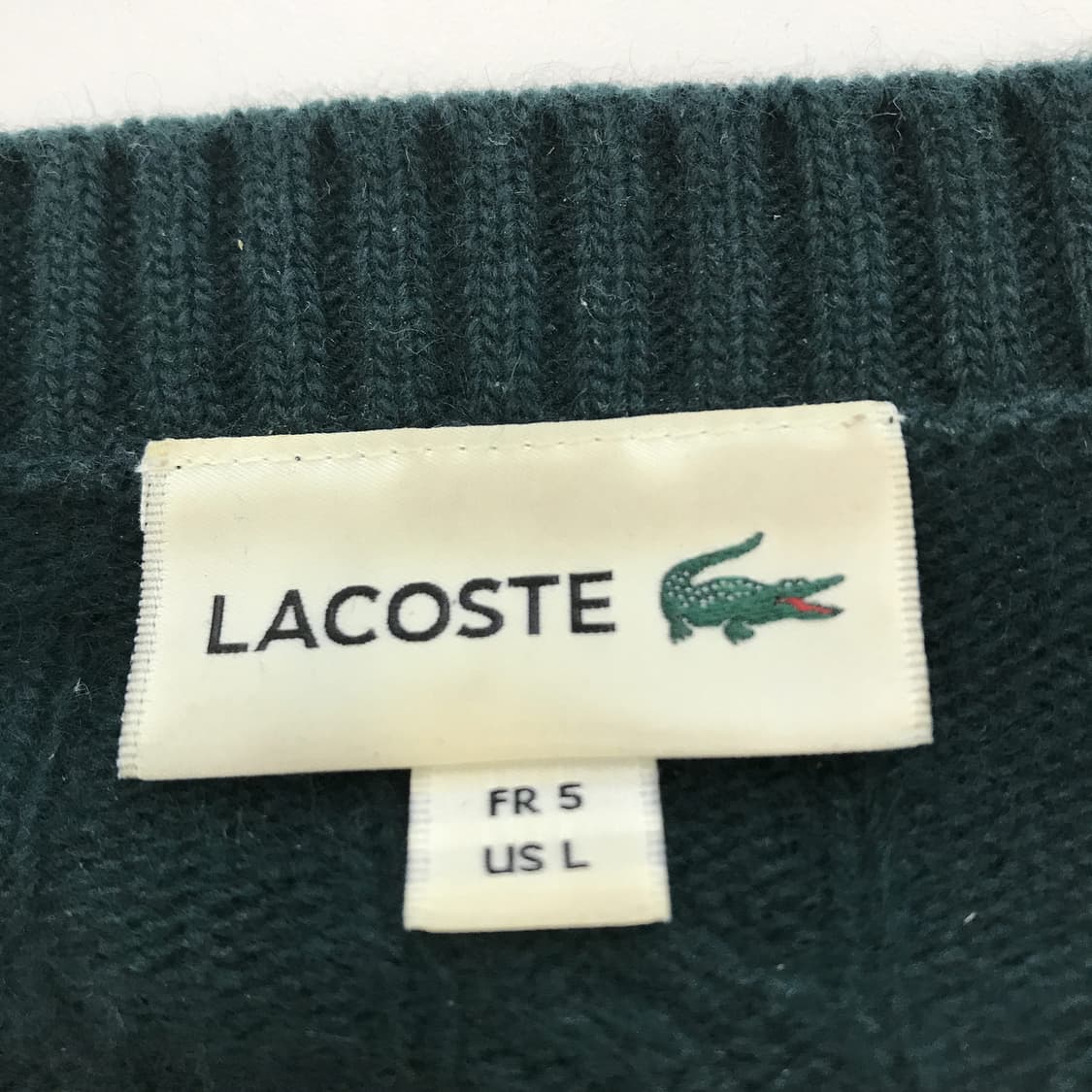 라코스테 울100프로 그린 케이블니트 [국내105] 상품이미지4