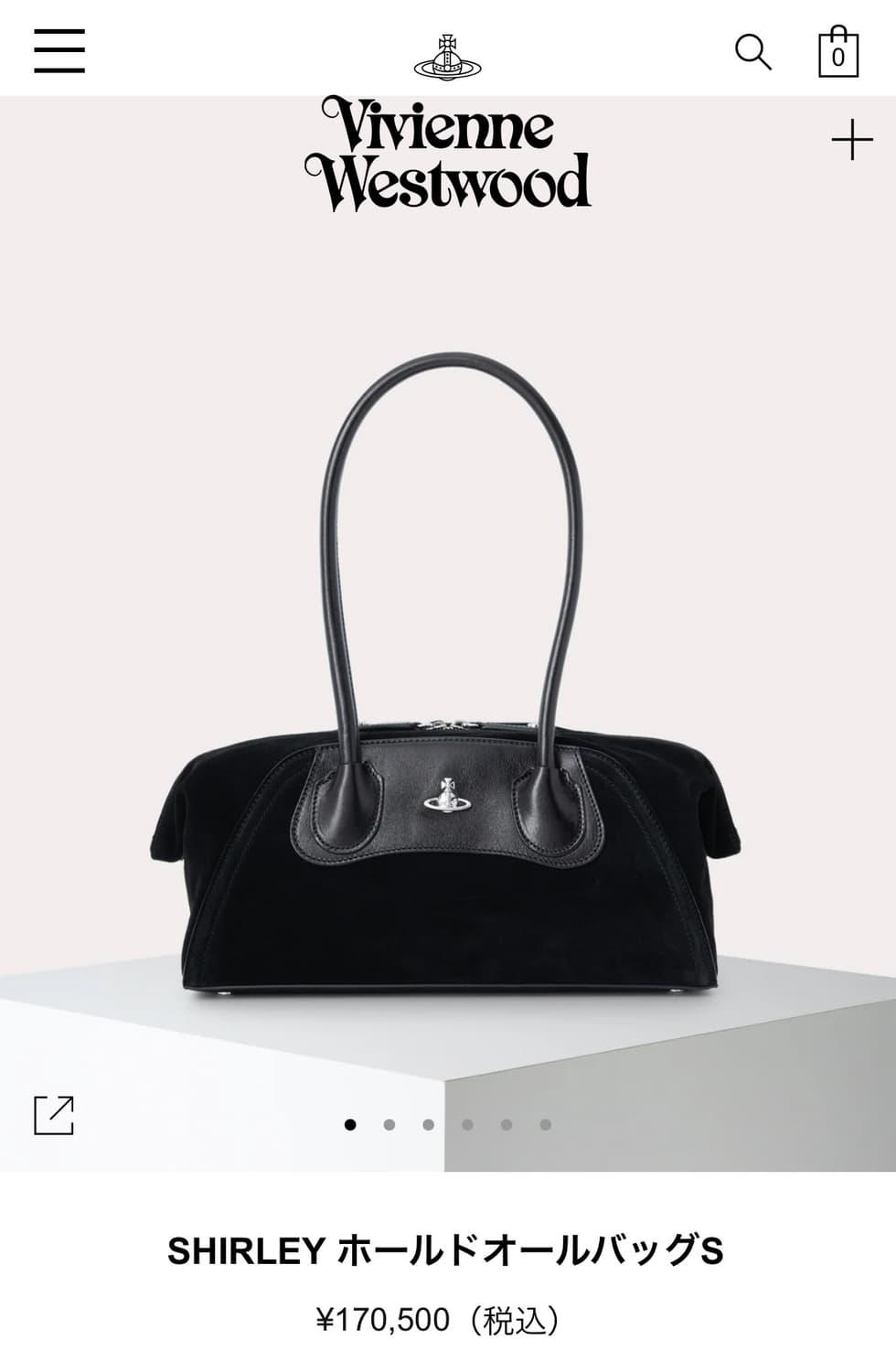 비비안웨스트우드 25fw Shirley 스몰 스웨이드 토트백/블랙 상품이미지6