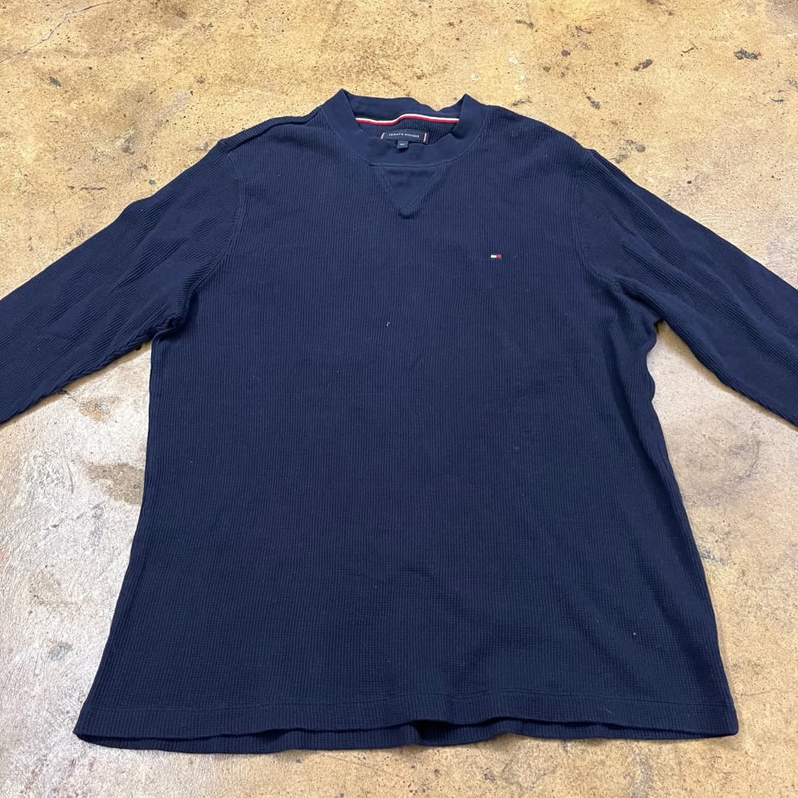 [정품/XXL] 타미 와플 긴팔티셔츠 네이비 b16 상품이미지3