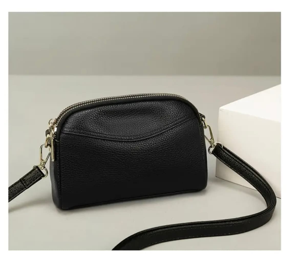 천연 탑그레인 소가죽 미니 크로스백 (이중수납/가벼움)가죽 퀄리티가 정말 상품이미지9