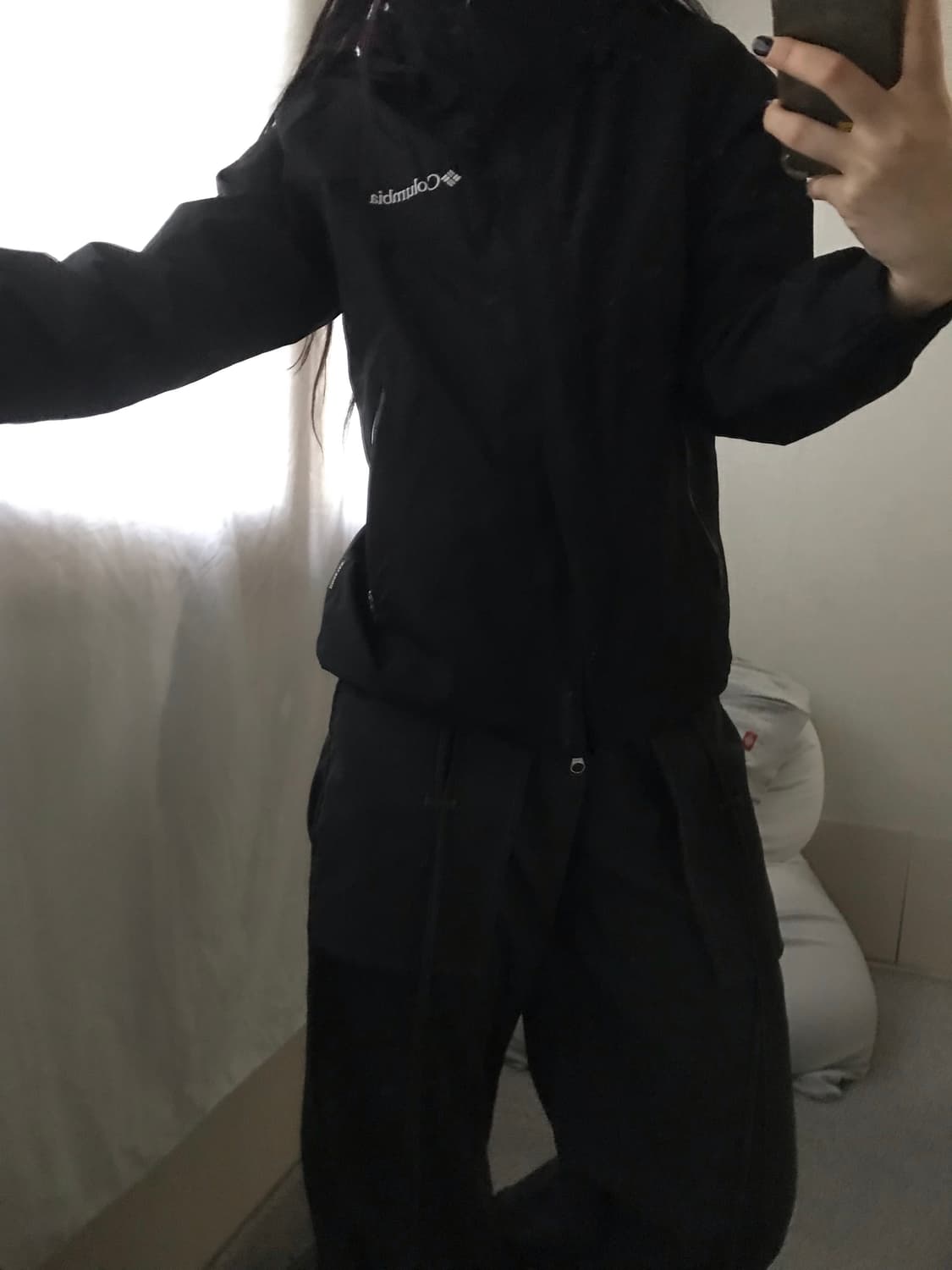 콜롬비아 블랙 윈드브레이커 상품이미지1