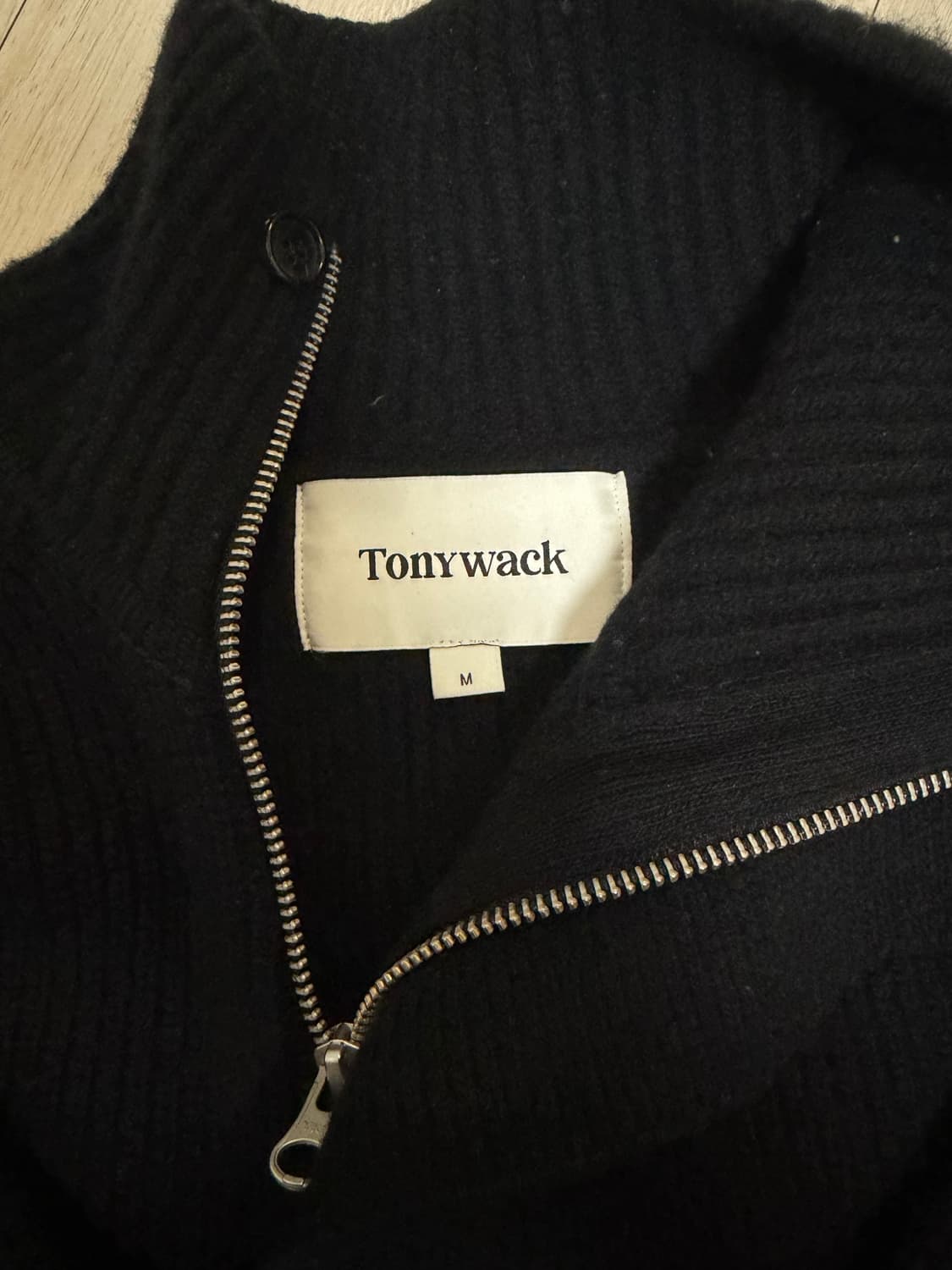 토니웩 사선 니트 집업 판매 상품이미지3