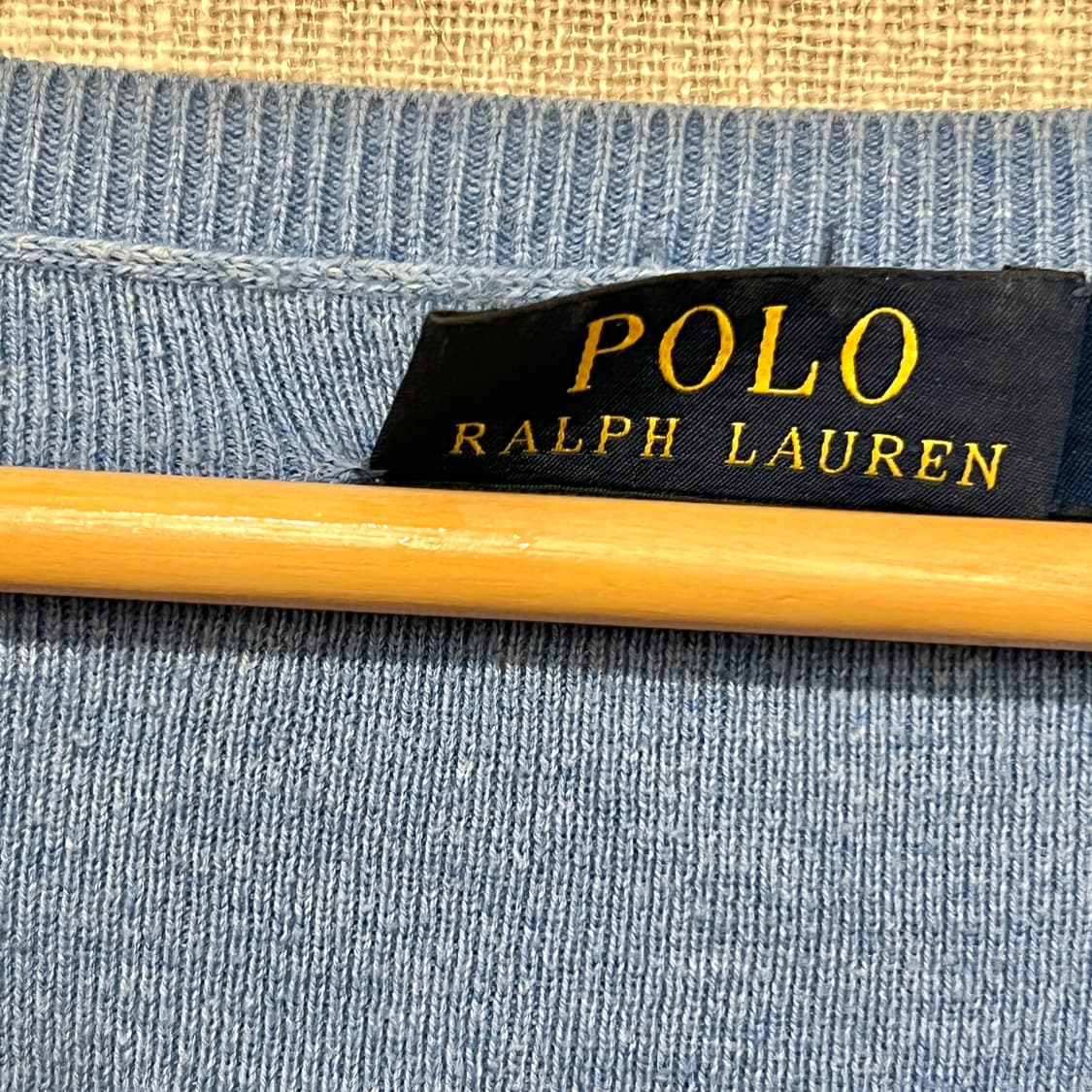 폴로랄프로렌 피마코튼 100% 브이넥 니트 XL 소라 상품이미지3