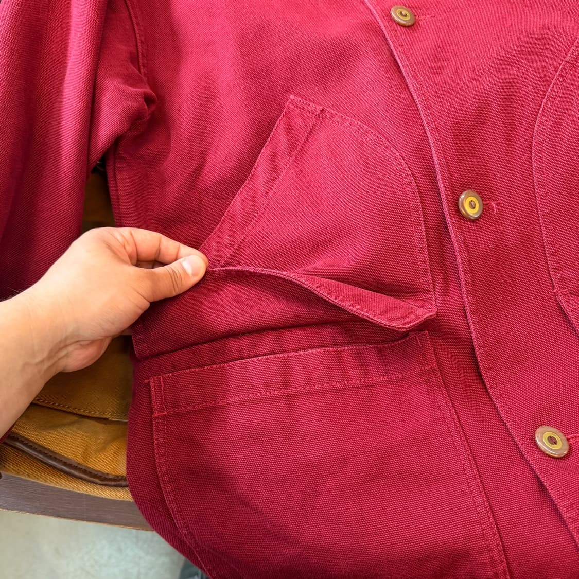 90S 에디바우어 코듀로이패턴 디테일 헌팅자켓 L XL 추천 상품이미지5