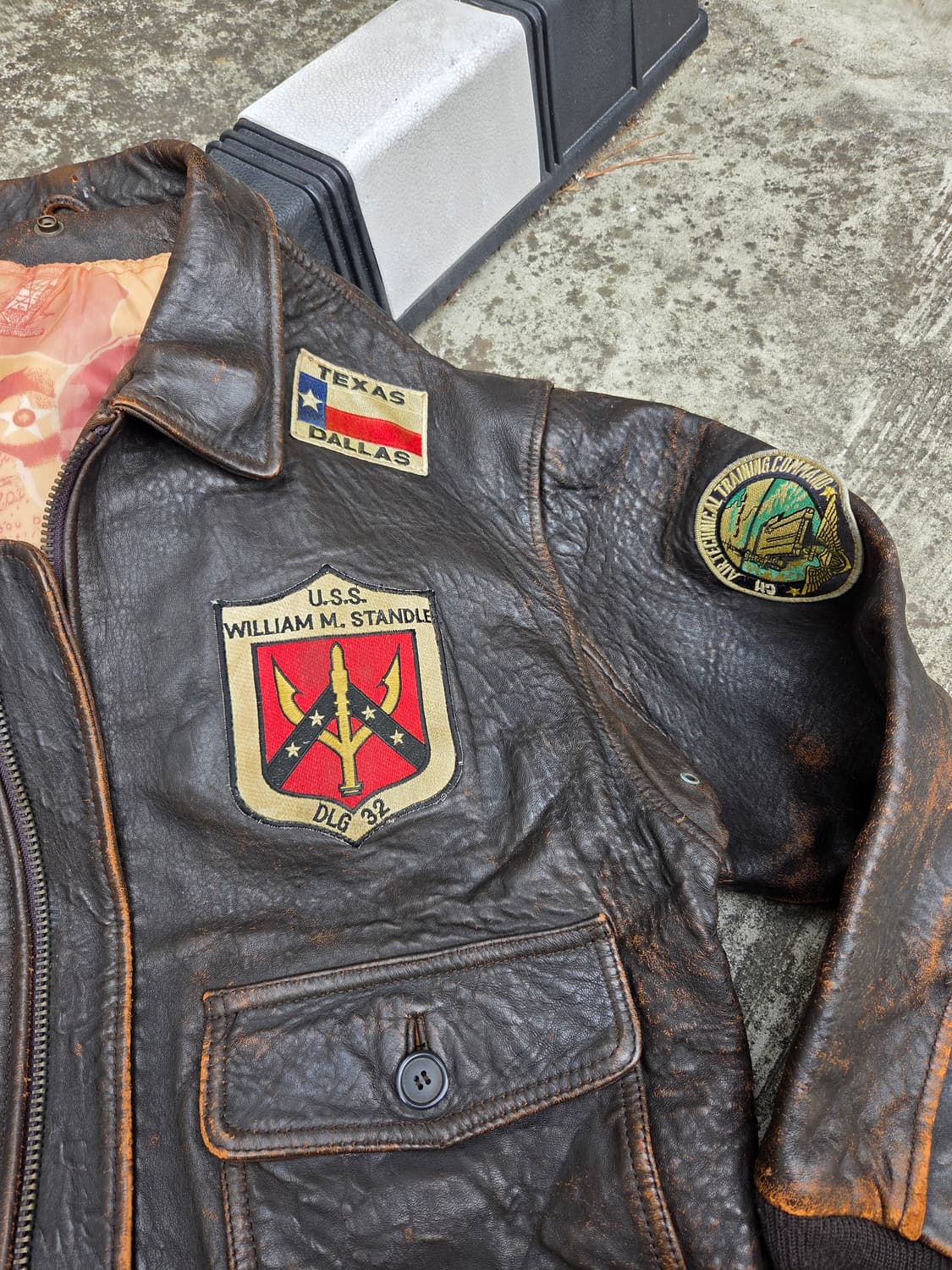 90's 빈티지 G-1 레더 자켓 상품이미지4