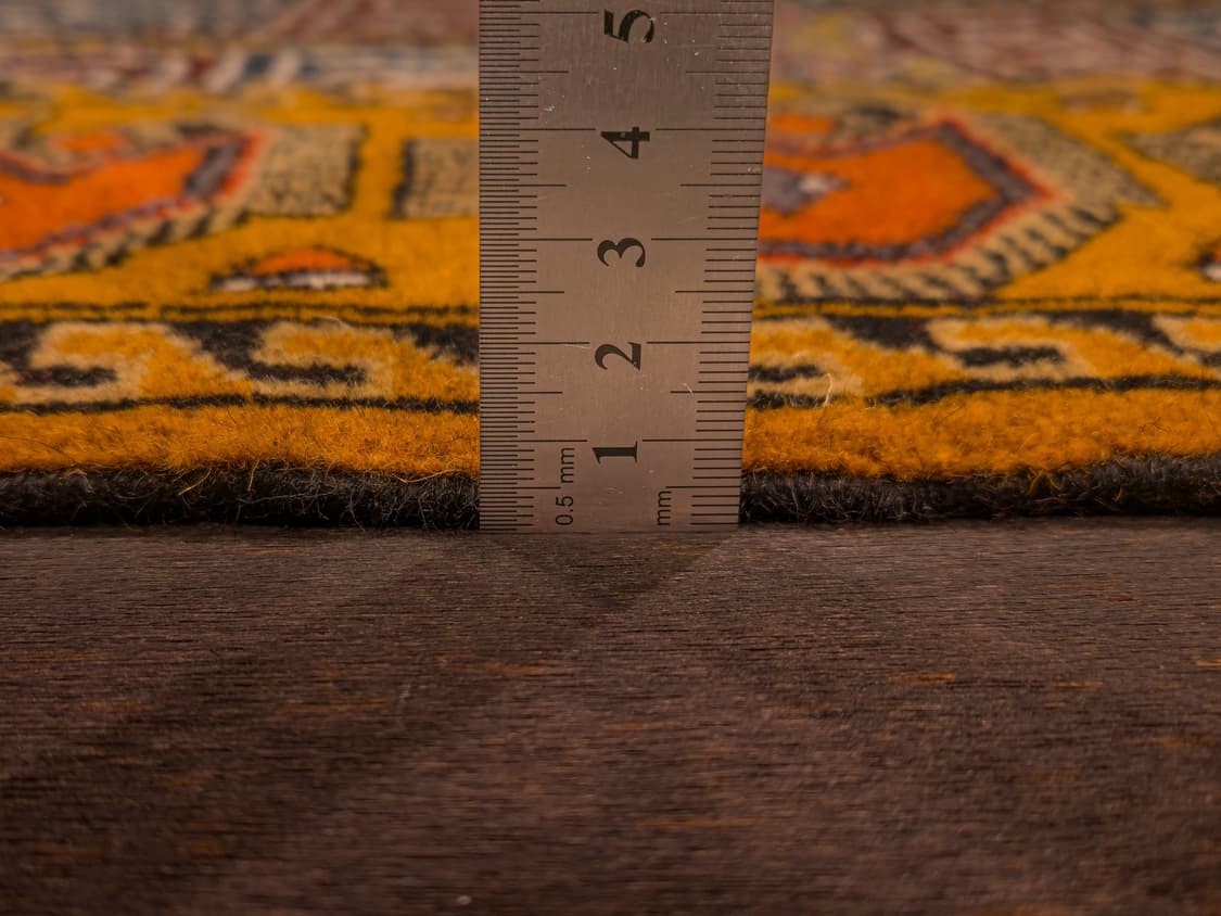 Turkmen Saffron Sun Tribal Rug 상품이미지10