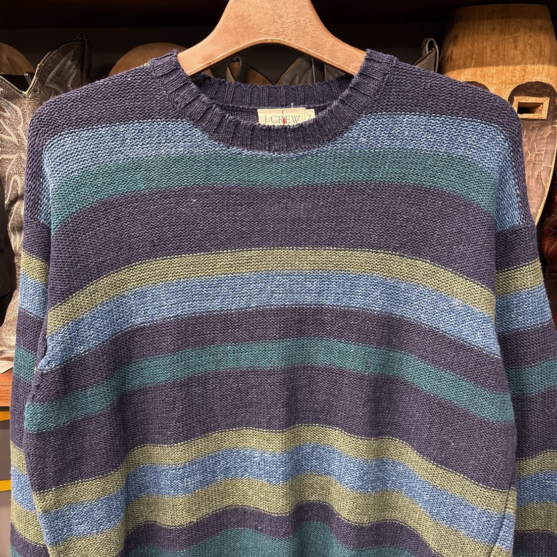 제이크루 멀티 스트라이프 플레인 코튼 니트 상품이미지3