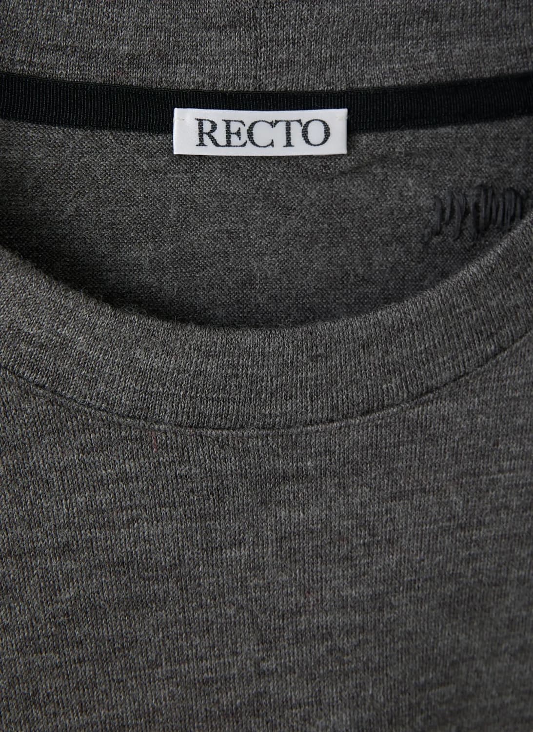 렉토 25FW 백로고 울 반팔 티셔츠 멜란지 그레이 상품이미지7