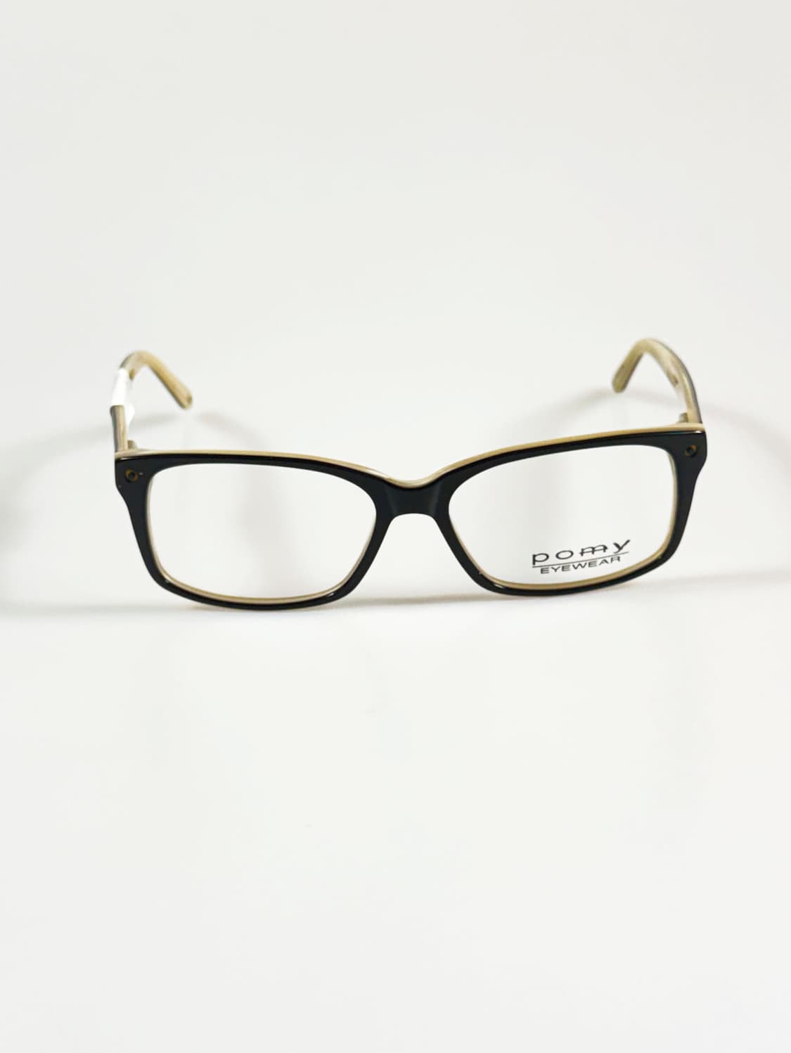 POMY 블랙 투톤 뿔테 스퀘어 프레임 빈티지 안경 상품이미지2