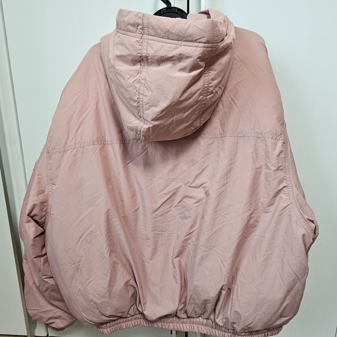 코드그라피 더플 후드 패딩 페일 핑크 M 상품이미지6