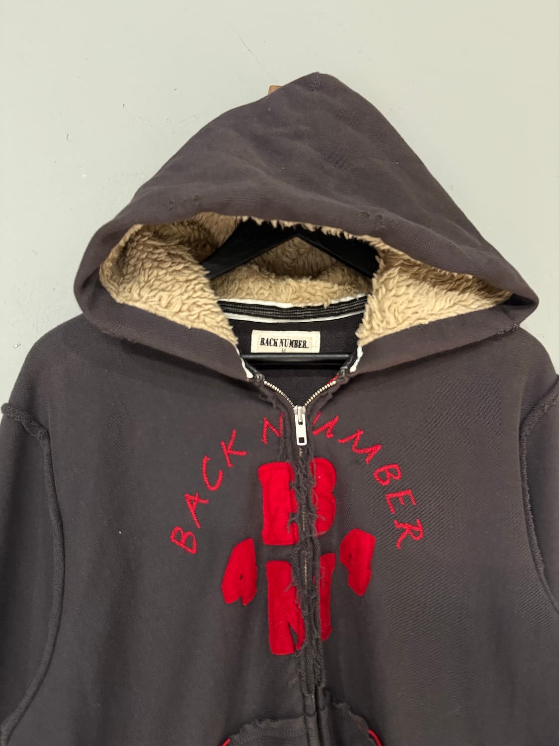 back number lettering 2-way hood zip-up 상품이미지7