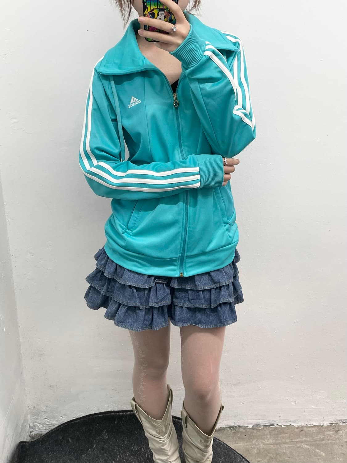 민트코어 키치 아디다스 져지🩵 상품이미지1