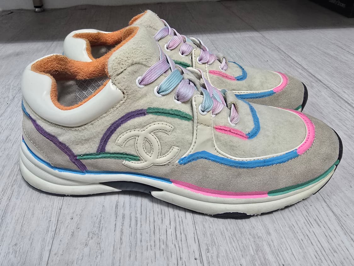 (정품) 샤넬 믹스드 파이버 스니커즈 38 (명품 여자 신발 크루즈) 상품이미지1