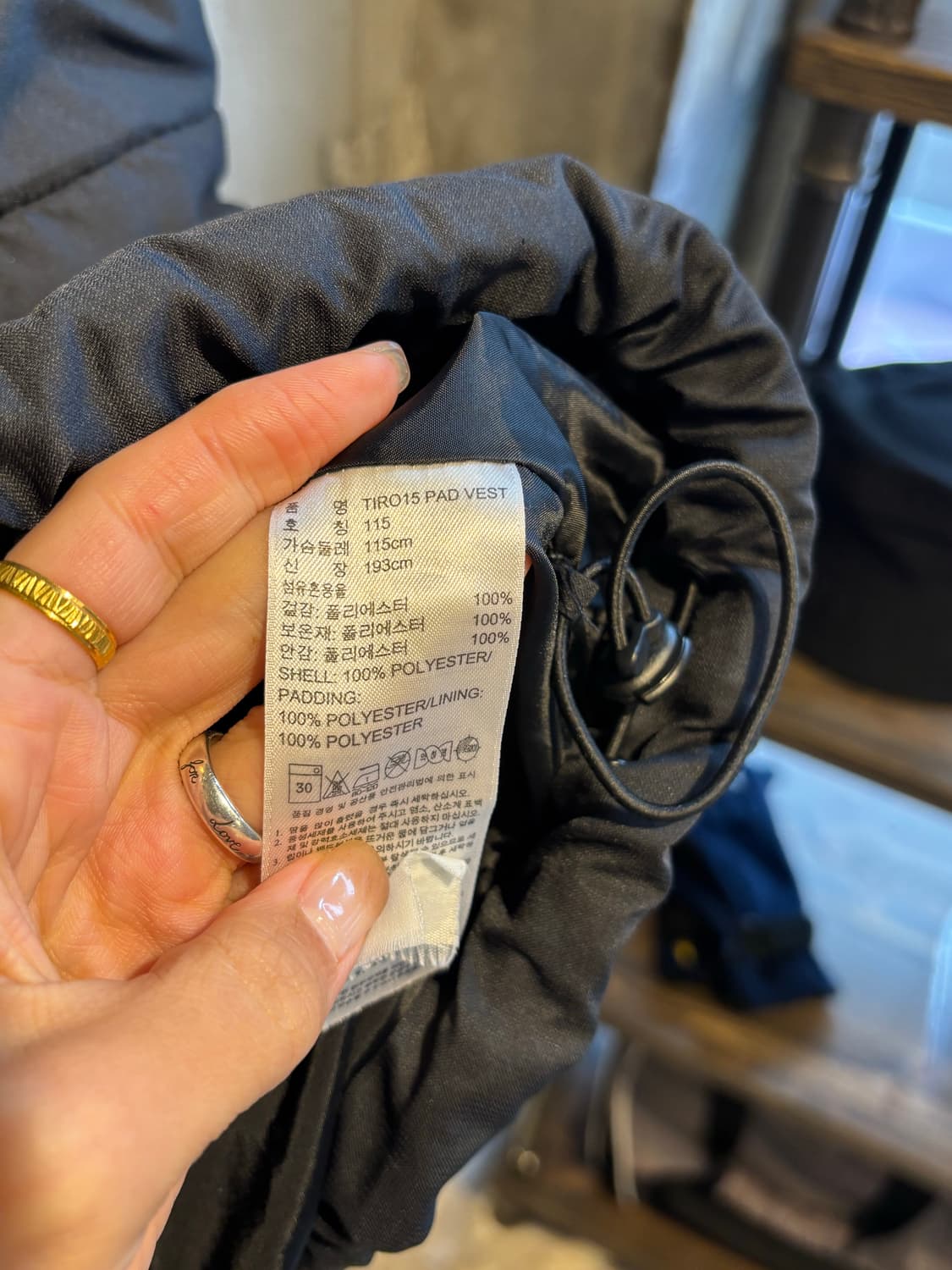 아디다스 블랙 패딩조끼 2XL 상품이미지5