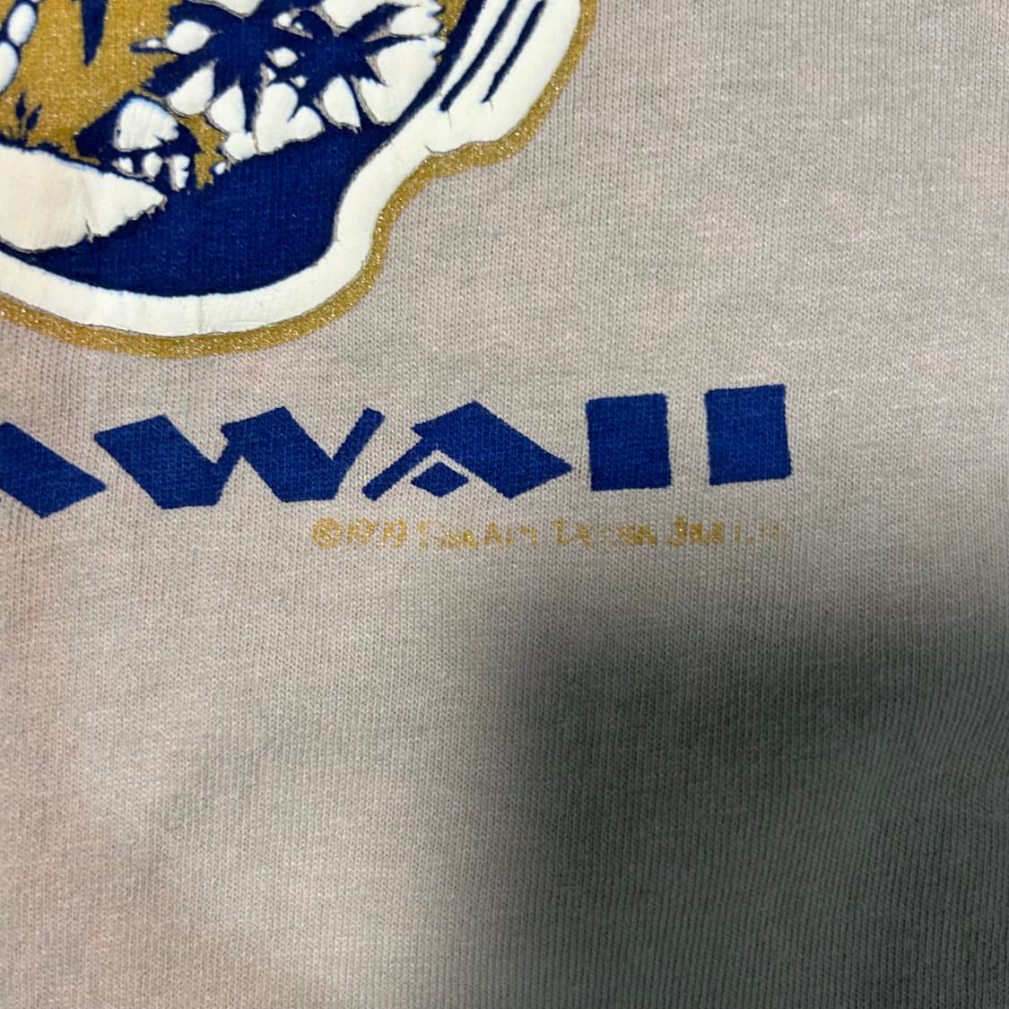 [L] 90s made in usa 베이지 프린팅 반팔 상품이미지3