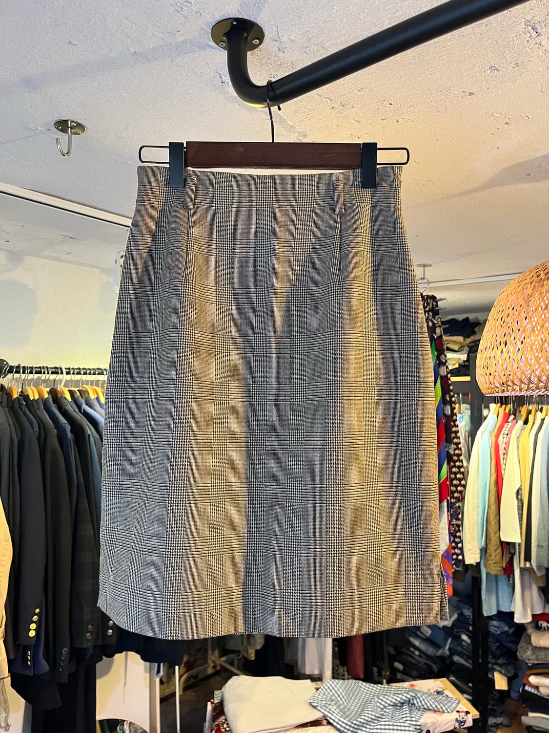 랄프로렌 글렌 울 체크 스커트 상품이미지1