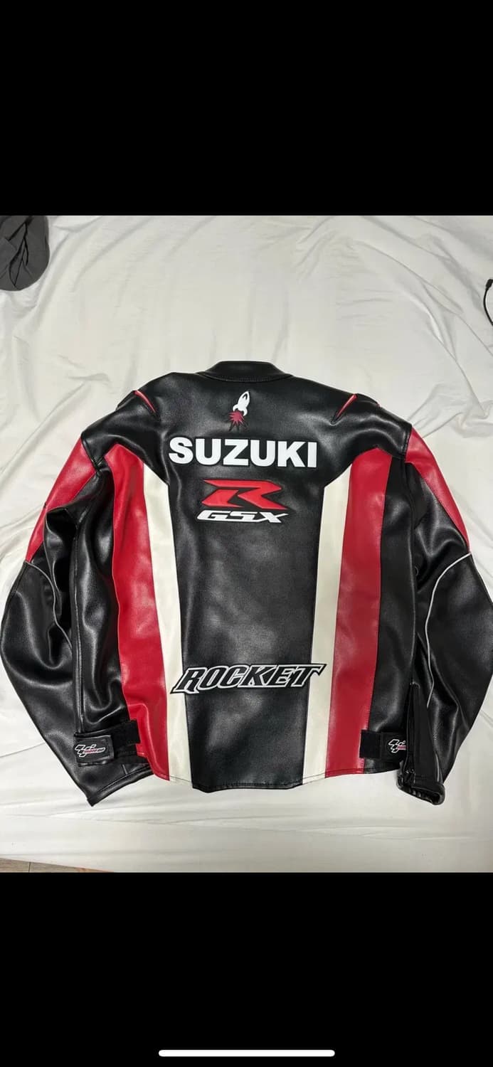스즈키 레이싱 바이커 레더자켓 xxl 상품이미지5