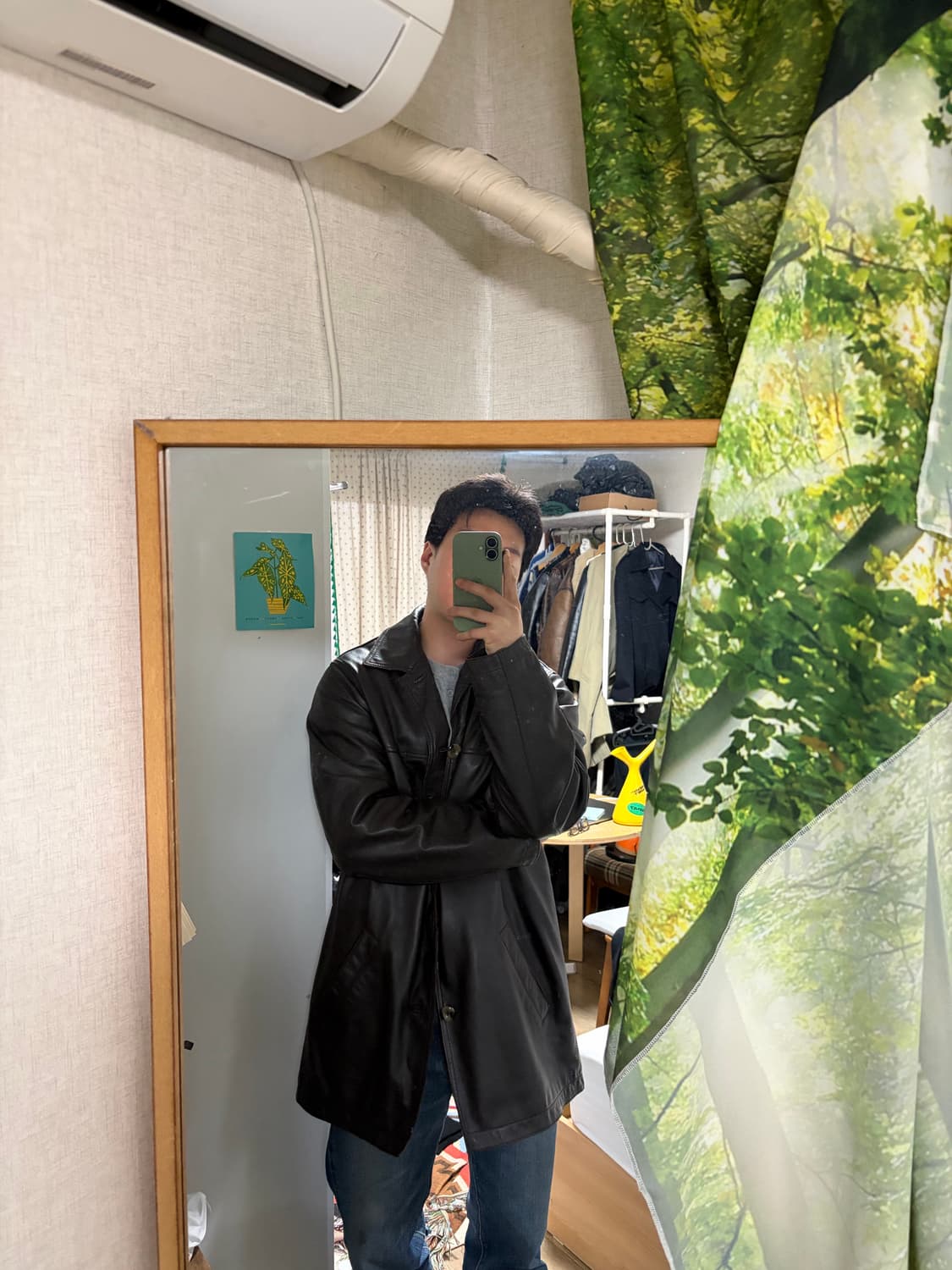 L) 에디바우어 레더 카코트 브라운 올드갭 카코트 상품이미지2