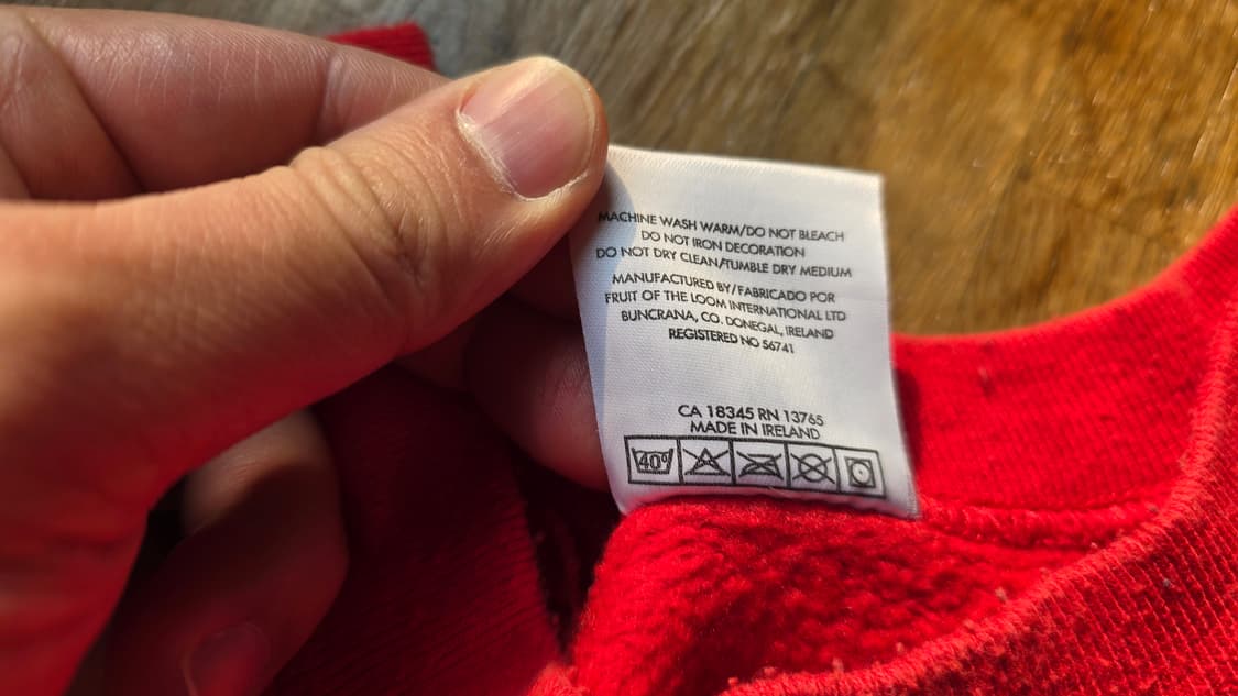 레어) 프룻오브더룸 Made In IRELAND 스웻셔츠 상품이미지5