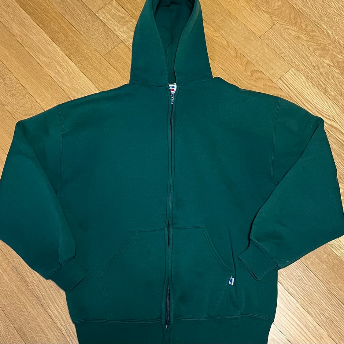 [XL] 90s USA 빈티지 러셀 후드집업 그린 상품이미지2