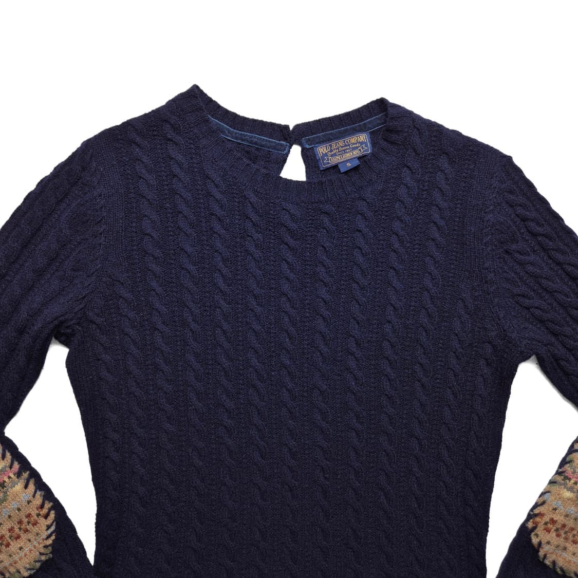 [S] 폴로 진스 컴퍼니 엘보우 디테일 케이블니트 상품이미지2