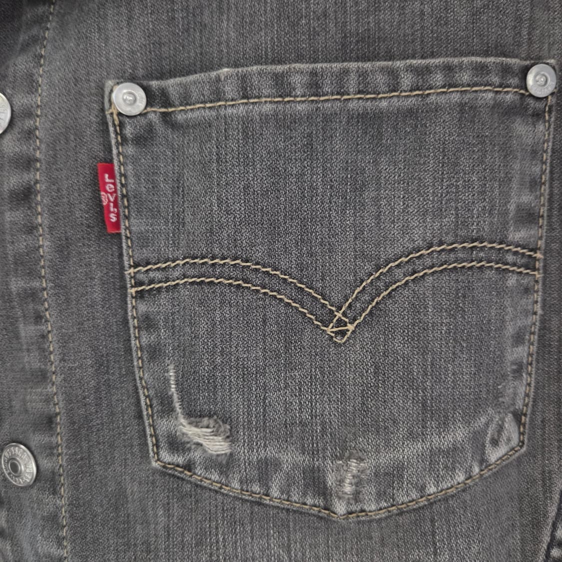 리바이스 엔지니어드 빈티지 흑청 데님 트러커 자켓 상품이미지5