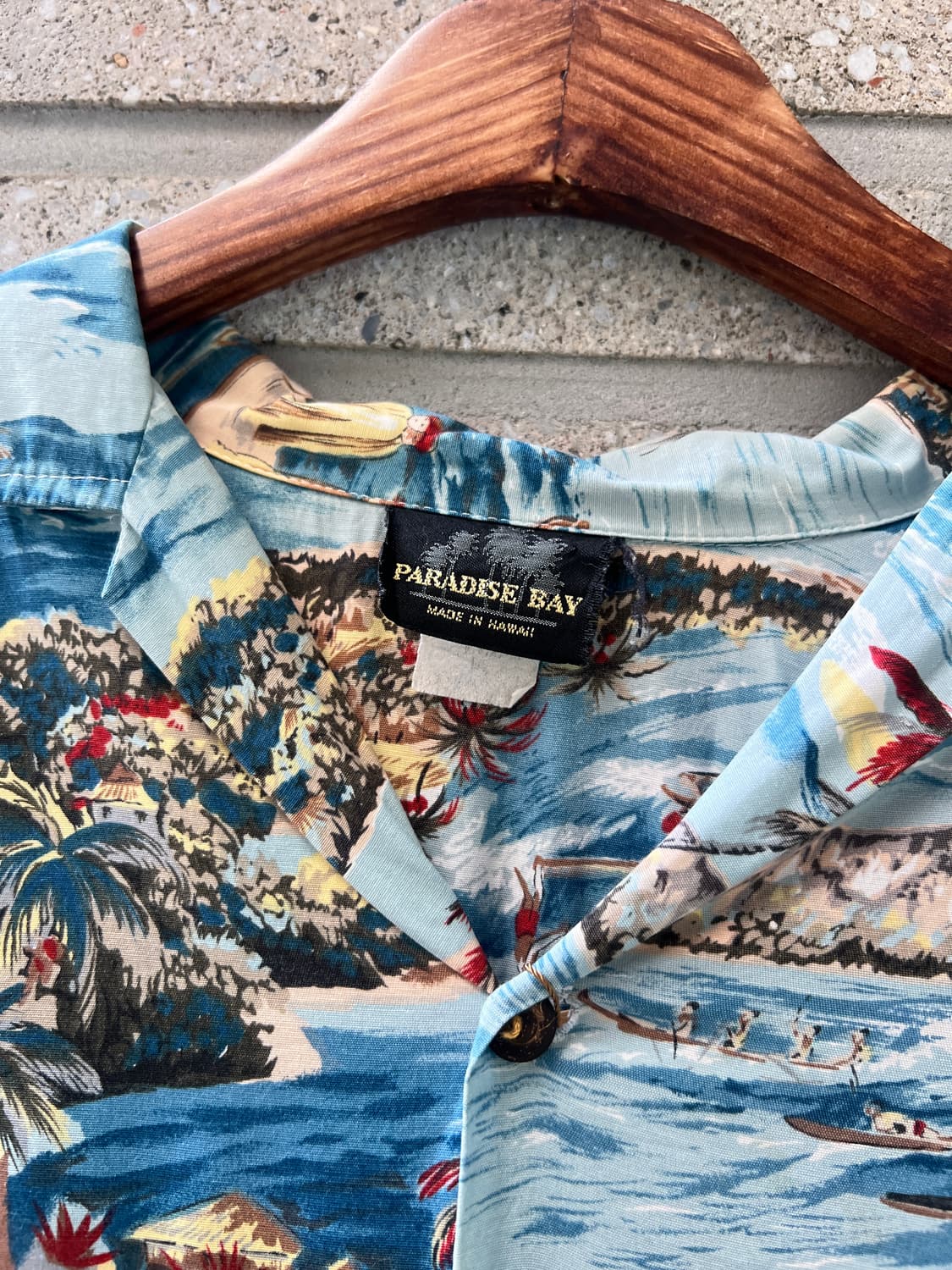 [L]90's Made in Hawaii 비치 패턴 레이온 하와이안 셔츠 상품이미지3