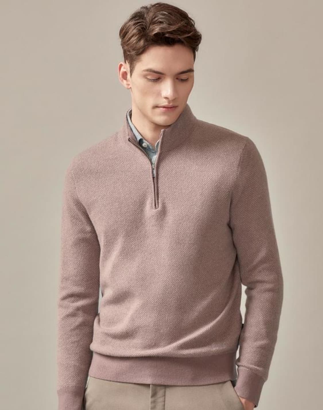 DAKS 닥스 캐시미어 반집업 니트 110 2XL 상품이미지4