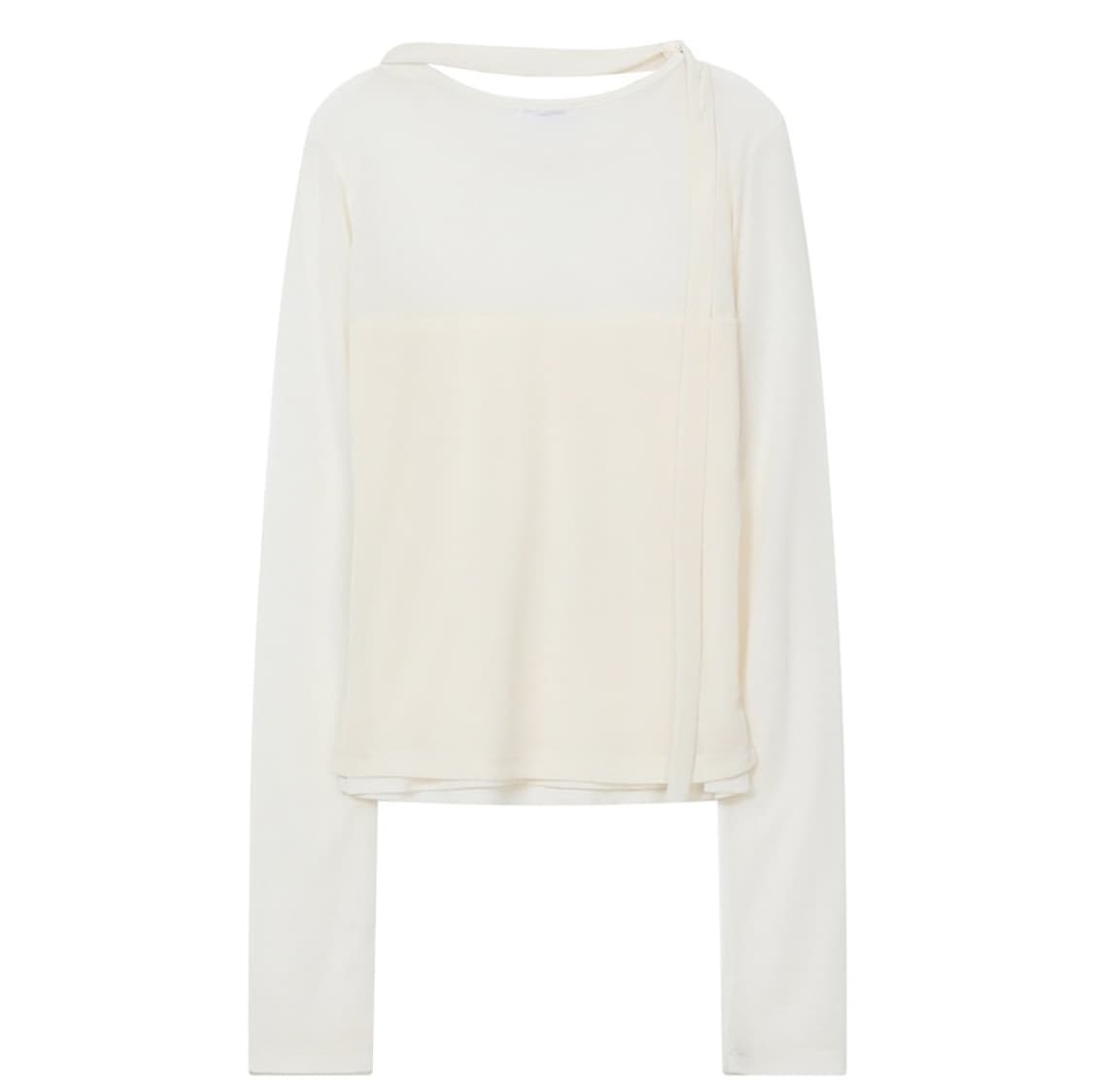 미세키서울 레이어드 스카프 롱슬리브 아이보리 상품이미지9