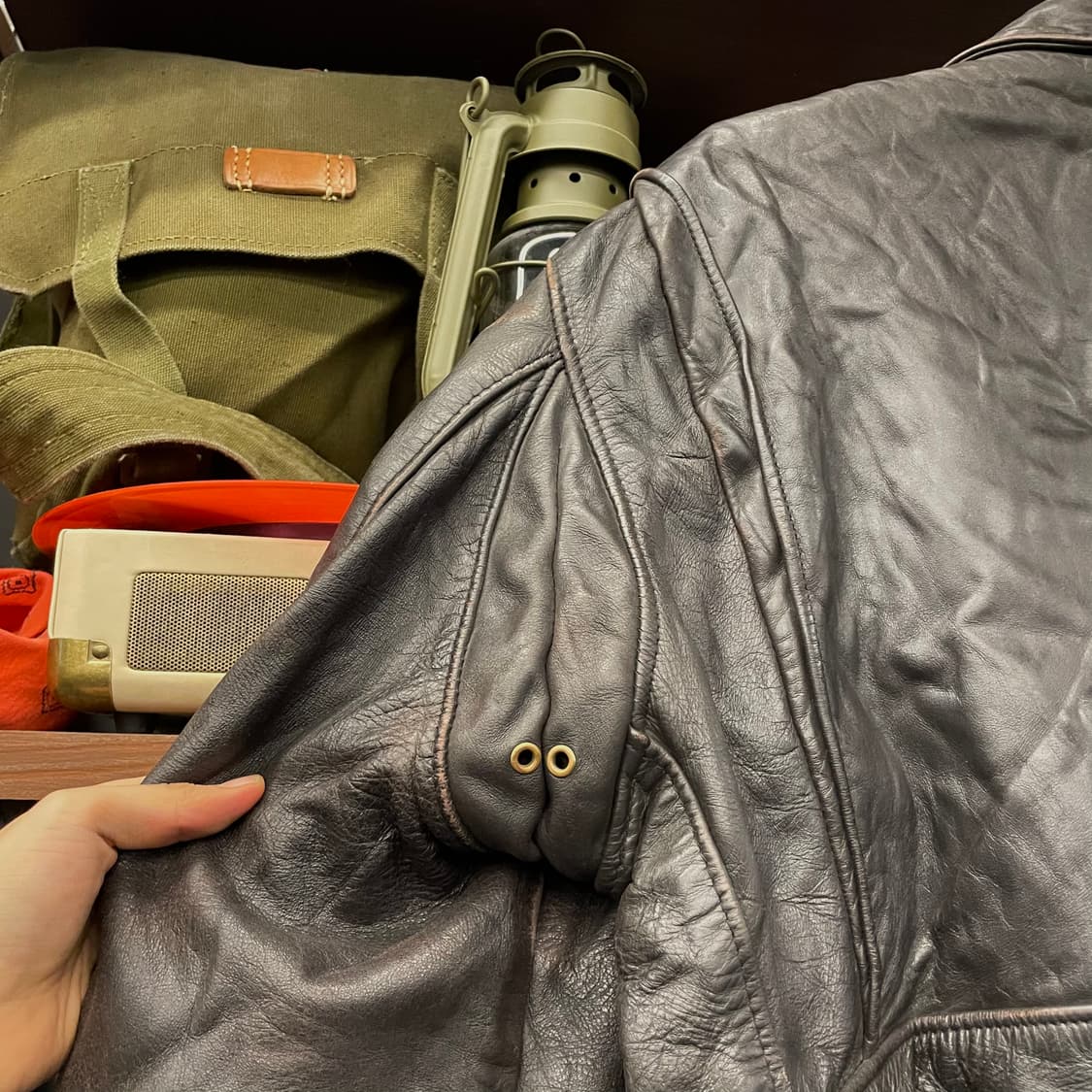 90s Schott 쇼트 made usa 오리지널 a2 레더 소가죽 자켓 상품이미지4