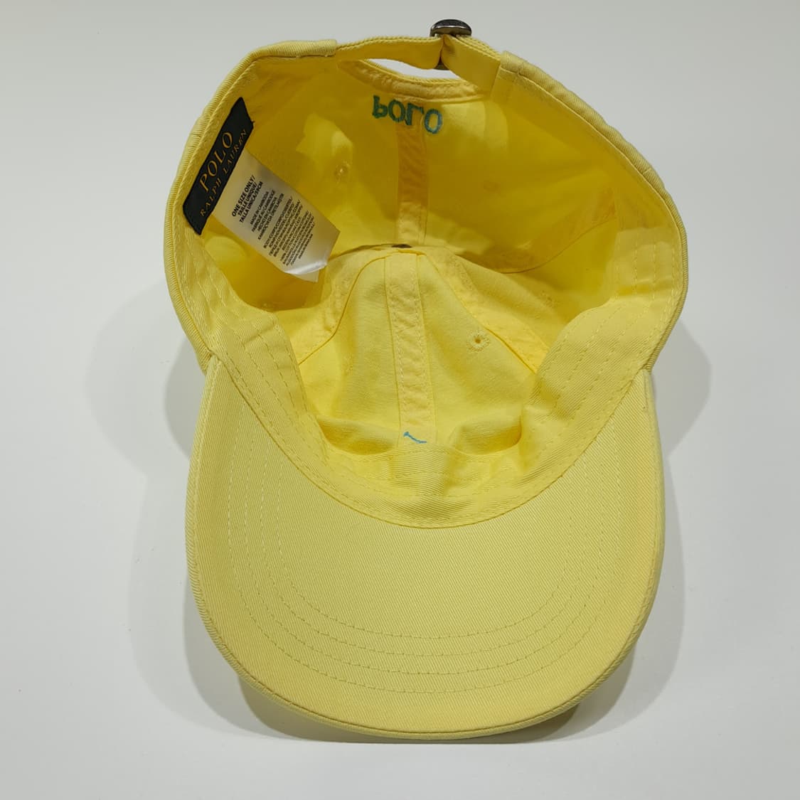 CL246 폴로 코튼 포니자수 옐로우 볼캡 모자 상품이미지7
