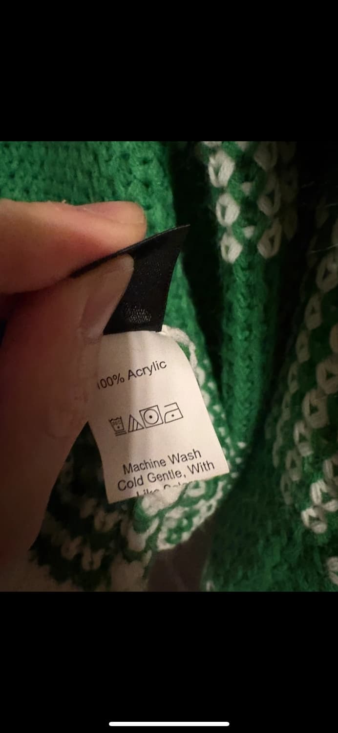 SHEIN 그린 스트라이프 니트 L 상품이미지3