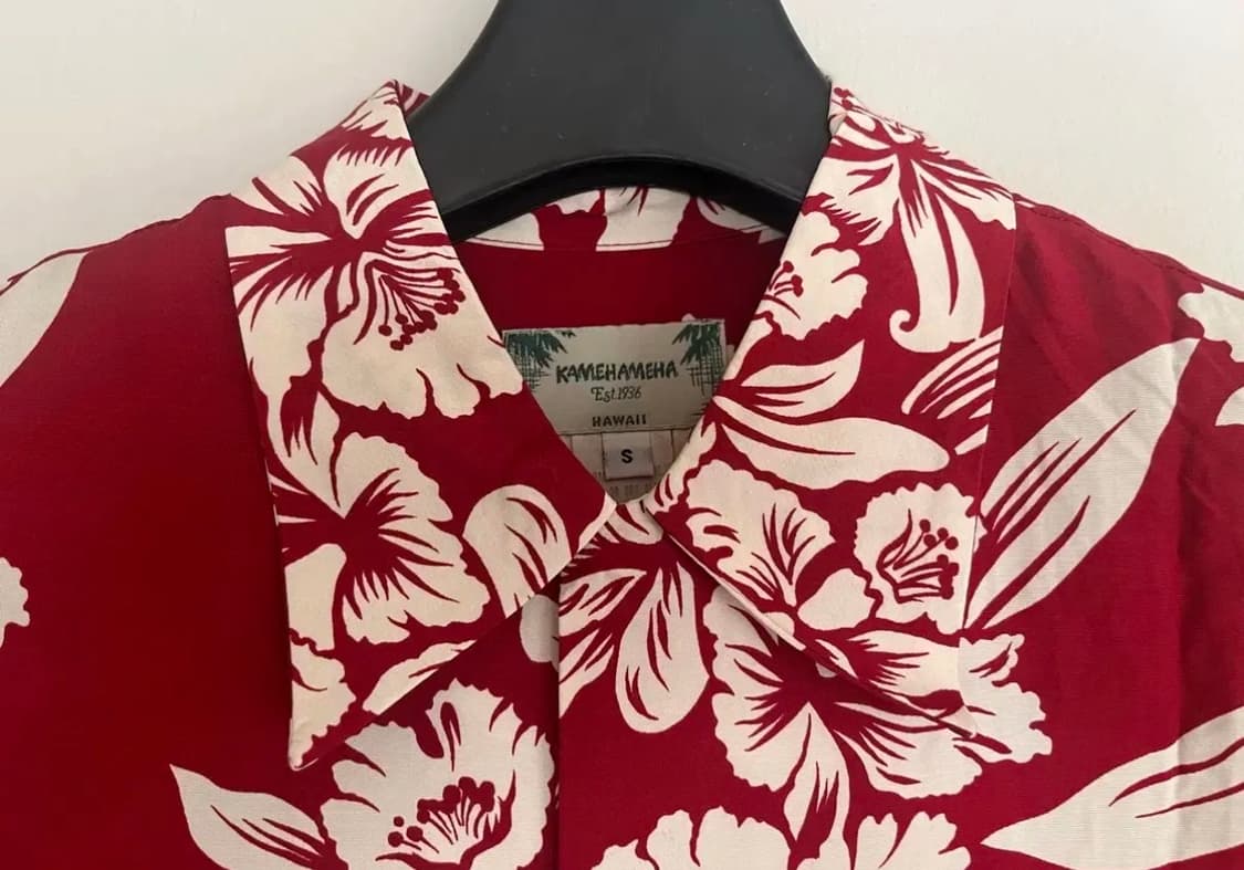 Kamehameha 빈티지 하와이안 플로럴 셔츠 (U.S.A) 상품이미지7