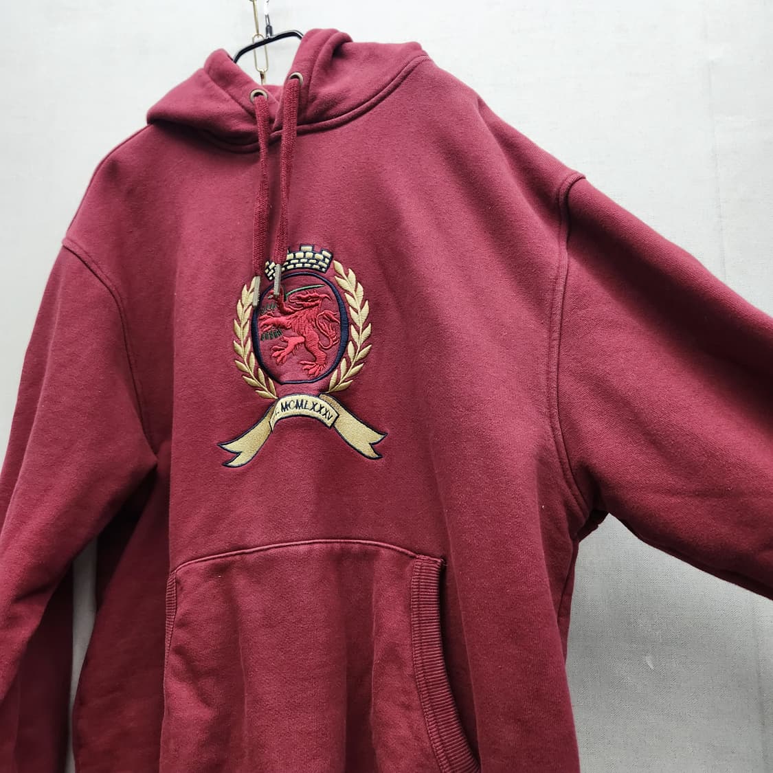 타미진스 크레스트 로고(센터/사이드) 버건디 후드M(XL)남여공용 상품이미지2