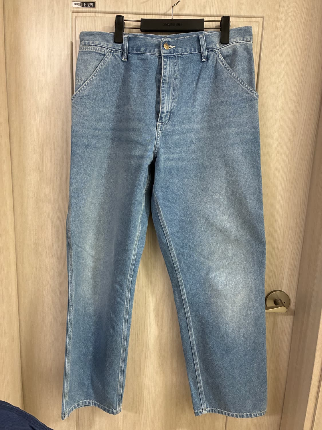 칼하트wip 심플팬츠 연청 상품이미지1